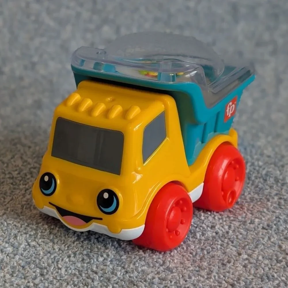 Fisher-Price Poppity Pop Dump Truck Infant Push-Along Toy Ball Popper Vehicle